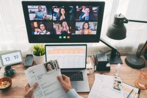 people in a zoom meeting