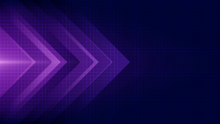 Abstract purple arrows pointing to the right, conveying forward motion and progress.